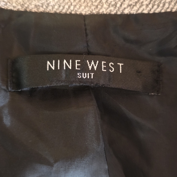 Nine West Gray Blazer Women’s Size 8 Textured Suit Jacket Career Office Wear - Picture 7 of 9